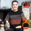 Ropa de Papá con Forro de Polar Invierno Suéter para Hombres de Mediana Edad y Mayores Ropa Cálida para Abuelo Top Grueso de Chenilla para Hombre
