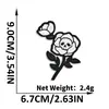 Novos patches bordados de caveira e flor da Qiansheng em estilo punk, patches pretos e brancos com adesivo termocolante para decoração de roupas e malas