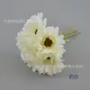 Ramo artificial de crisantemo africano atado a mano flor de seda de crisantemo fulang arreglo floral decoración floral para el hogar Flor de mano para novia