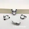 Parche de animal panda de dibujos animados lindo material de accesorios de resina para funda de teléfono diy con pegamento de crema, tocado, pasador, hebilla de zapato