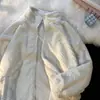 Jaqueta acolchoada de algodão de pele de coelho de imitação de marca de estilo americano Jaqueta espessada masculina Jaqueta acolchoada de veludo de cordeiro de veludo de casal de inverno Jaqueta acolchoada de algodão casual