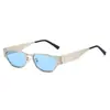 Gafas de Sol Metálicas Estilo Americano Ojo de Gato Forma Cóncava Distintiva para Mujer Chicas Populares Moda Callejera Retro Anti-UV Tendencia