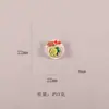 Accesorios de resina, juguete de comida realista 3D pan plato de desayuno, accesorios DIY, accesorios para el cabello hechos a mano para niños, parches para caja decorativa