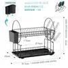 Escurridor de Platos para Cocina Sobre el Fregadero, Estante de Almacenamiento para Tazones, Color Acero Inoxidable, Exclusivamente para Ventas Transfronterizas, Estante para Platos