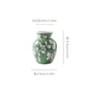 Jarrón de Porcelana Azul y Blanco Vintage, Cerámica con Acabado de Alta Gama, Estilo Antiguo, Jarrón de Flores Grande con Forma de Granada, Adorno Decorativo Estilo Chino Nuevo