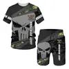 Ropa deportiva de las Fuerzas Ucranianas Traje de Camiseta para Hombre Impresión 3D Manga Corta Ropa Camuflaje Deportes Venta Directa de Fábrica