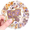 50 adesivos de Halloween em tons de cura, adesivos fofos de fantasminha, abóbora e sobremesa, decoração à prova d'água para uso transfronteiriço