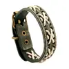 Joias de exportação de comércio exterior europeu e americano pulseira vintage trançada de couro de vaca fábrica direta joias artesanais pulseira de couro genuíno