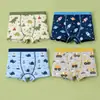 Ropa Interior Nueva al por Mayor para Niños Estilo Estampado de Dibujos Animados Algodón Boxer Briefs Venta Caliente Europea y Americana Algodón Puro Estilo Delgado de Verano para Niños
