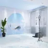 Papel pintado de extensión de espacio simple de lujo ligero 3D tela de pared de fondo para fotografía en vivo de tienda de ropa de lujo papel pintado de salón de belleza