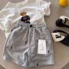 Pantalones Cortos para Niños 2025 Verano Niños Niñas Estilo Japonés Rayados Pantalones Casuales Bebé Niño Pantalones hasta la Rodilla Marca de Moda
