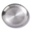 Prato de Aço Inoxidável 304 Prato para Churrasco Estilo Coreano Prato Dourado para Bife Prato Dim Sum para Sobremesa e Frutas Prato para Cuspir Ossos Bandeja Self-service