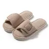 Novo Estilo Mercadorias Spot Transfronteiriças Tecido de Velcro Listrado Chinelos de Algodão Inverno Antiderrapante Solado Macio Par Casa Chinelos Internos