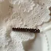 Pinza para el pelo de doble fila de diamantes de imitación avanzada y exquisita clip para la parte trasera de la cabeza clip para flequillo desordenado clip lateral Corea del Sur Dongdaemun