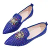 Zapatos Planos de Punta Aguda con Pedrería y Boca Baja Transfronterizos para Mujer, Nuevo Estilo Primavera/Verano 2026, Mocasines Slip-On de Talla Grande