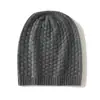 Chapéu de tricô de cashmere para outono e inverno, espesso e quente, estilo pullover, adequado para circunferência de cabeça grande, chapéu de tricô de lã para clima frio, gorro, chapéu slouchy