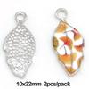 Arete DIY Materiales Hechos a Mano Búho Pequeño Aleación Esmalte Colgante Fresco y Lindo Hoja Accesorios para Aretes