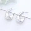 Pendientes de C-shape de Moda con Sentido de Diseño de Nicho para Mujer, Pendientes de Botón Versátiles y Modernos, Pendientes de Botón Geométricos, Joyería de Oreja Exquisita y Elegante para Mujer