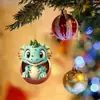 Dragón Bebé Navideño Huevo de Pascua Colgante Feliz Navidad Decoración del Hogar Adornos de Navidad
