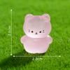 Micro paisagem desenho animado fofo gatinho luminoso animal ornamentos diy decorações acessórios desktop carro resina ornamentos