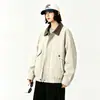 Jaqueta de couro PU de qualidade para casal, estilo retrô americano old money masculino, casual de rua, estilo motociclista, moda masculina