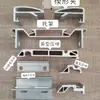 Soporte de clip de cuña de ranura M fotovoltaica fila horizontal arriba y abajo aleación de aluminio bloque de presión de forma especial accesorios Bloque de presión Panlong 80 combinación