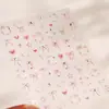 Ferro Simples Laser Polarizado Adesivos para Unhas de Laço TL-458 Francês Puro Desejo Estilo Menina Coroa de Flores Coração