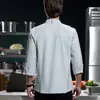 Skyte Ropa de Trabajo de Chef Manga Larga Ropa de Trabajo de Cocina Trasera de Hotel Ropa de Chef Logo