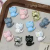 Colar Pingente de Gato Desenho Animado Fofo Versátil Olhos Grandes para Mulheres DIY Colar Pulseira Acessório para Pendurar em Bolsa