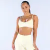 Nuevo sujetador deportivo sexy europeo y americano sin espalda, top de yoga absorbente de sudor y transpirable, top de running para fitness a prueba de impactos para mujer