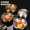 Cuenco de fideos fríos de doble capa estilo coreano extra grueso Cuenco bibimbap de Corea del Sur Cuenco de fideos de caracol celebridad de Internet Cuenco de ramen dorado Cuenco comercial para sopa de fideos