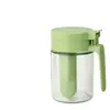 Frasco de Vidrio para Condimentos, Botella Sellada para Condimentos, Juego de Frascos para Condimentos para el Hogar en la Cocina, Caja de Almacenamiento, Botella de Sal a Prueba de Humedad, Botella de Glutamato Monosódico