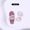 Nail Art Cute KT Cat Jewelry 2025 Novo Laço de Desenho Animado Vermelho Cibernético Decoração de Unhas Acessórios de Resina para Unhas