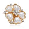 Anillo Ajustable de Apertura con Forma de Camelia Estilo Chanel Simple Estilo Japonés y Coreano ins Personalizado con Forma de Corazón con Perla