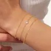 Caja de Clips de Papel Apilable Estilo Lujo Ligero de Amazon Pulsera de Cadena de Perlas Moda Tendencia Personalizada Joyería de Mano para Mujeres