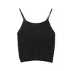 Camisola de punto hueca con escote en V y brillo fino de Bie para mujer, adecuada para usar como prenda exterior, sin espalda, top corto sin mangas para superponer