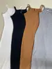 Nuevo Vestido Largo Ajustado de Tirantes Finos con Abertura Estilo Kardashian de Comercio Exterior Transfronterizo, Body Moldeador de Espalda Nadadora para Mujer