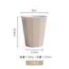 Caneca de café de cerâmica personalizada com logo sem alça, copo para beber com listra vertical em relevo, copo portátil