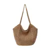 Bolso de Paja Tejida para Mujer, Gran Capacidad, Nuevo Modelo 2026, Versátil Casual Primavera y Verano Hueco Bolso de Hombro Único para Vacaciones en la Playa