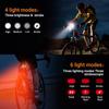 Lanterna Traseira de Bicicleta Transfronteiriça Carregamento Tipo-C Multimodo Luz Dianteira para Pedalada Noturna Conjunto de Lanterna Traseira Luz LED para Ciclismo ao Ar Livre