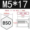 Tuerca remachable galvanizada Espárrago Agujero ciego Espárrago Rosca interna Inserto roscado Acero al carbono Parte remachable BSO-M5*5-M5*40