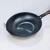 Wok, Frigideira de Ferro, Frigideira, Wok Doméstico, Salteado, Ferro Forjado Antigo, Espessado, Sem Revestimento, Fogão de Indução, Fogão a Gás