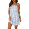 Vestido Sexy Estampado de Comercio Exterior Europeo y Americano, Nueva Bata Transfronteriza de Amazon, Ropa de Casa Casual para Mujer con Tirantes