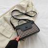 Comércio exterior nicho design textura retro saco pequeno novo verão popular mensageiro saco portátil houndstooth saco quadrado pequeno