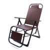 Venta al por mayor Hecho a mano Ratán Plegable Estilo Nuevo Chino Silla de Ratán Hogar Balcón Silla con Respaldo Silla para Siesta Sillón Reclinable Portátil Sala de Estar
