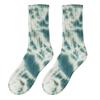 Meias Tie-Dye Masculinas Meias Grossas de Fio Felpudo Cano Alto Boca Larga Outono e Inverno Meias de Terry Moda de Rua Meias de Cano Médio Meias Estilo Workwear