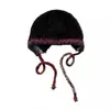 Bonito Sombrero de Oso para Mujer Otoño e Invierno Lana de Visón Tejido Nuevo Cálido Protección para las Orejas Sombrero de Lana Sombrero Plush Lei Feng