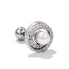 Brincos de moda novos com brincos de zircônia colorida, brincos de zircônia para garota de temperamento, unhas flash para o osso da orelha, atacado