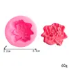 Molde de Silicona para Pastel de Luna Flor de Loto Peonía Rosa Pastel Plegable Herramientas Decorativas Molde para Jabón Artesanal