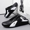 Comércio exterior transfronteiriço verão novos sapatos masculinos slip-on meio suporte dedo do pé fechado Tods moda all-match antiderrapante resistente ao desgaste sapatos da moda
